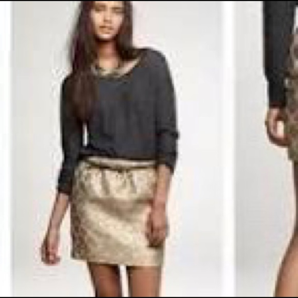 Immaculate J Crew Goldenrod metallic miniskirt 🌼